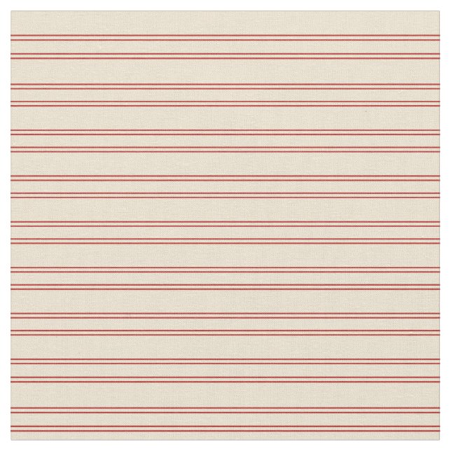 Tissu Motif beige et rouge des rayures (Fermer)