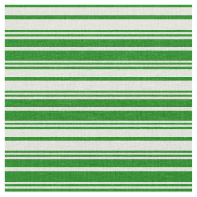 Tissu Motif Beige & Green Lines (Fermer)
