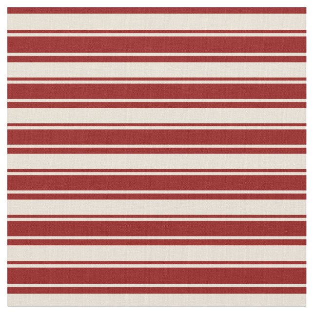 Tissu Motif Bisque & Dark Red Stripes (Fermer)
