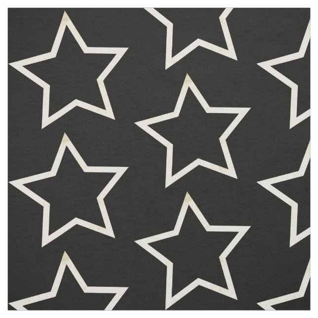 Tissu Motif Black Star (Échantillon)