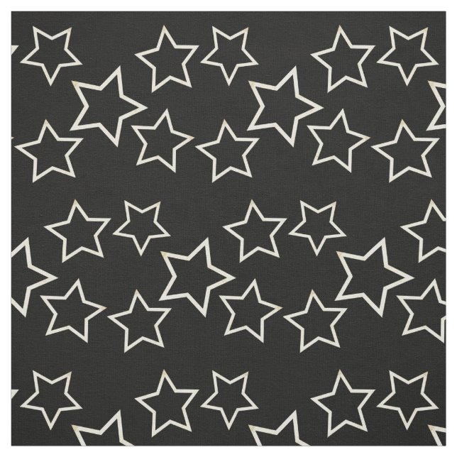 Tissu Motif Black Star (Échantillon)