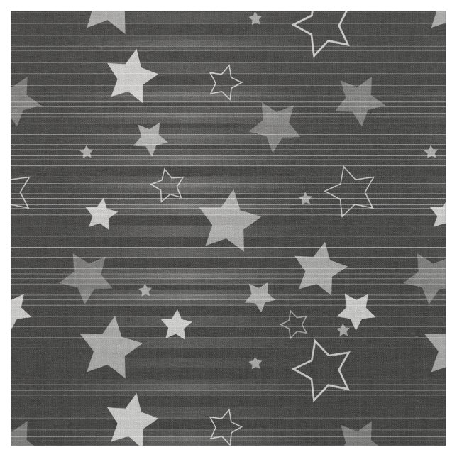Tissu Motif Black Stars (Fermer)