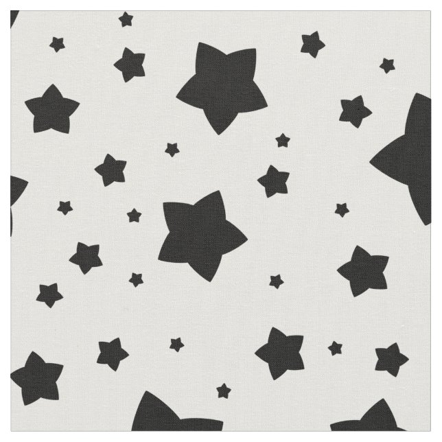 Tissu Motif Black Stars (Fermer)