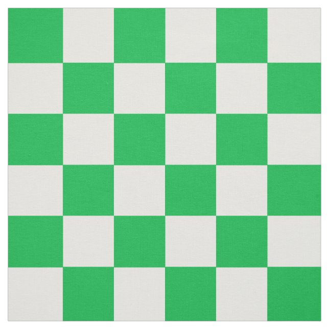 Tissu Motif blanc À damiers blanc vert (Échantillon)