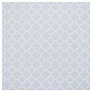 Tissu Motif blanc bleu-clair de Quatrefoil