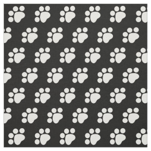 Tissu Motif blanc d'empreinte de patte