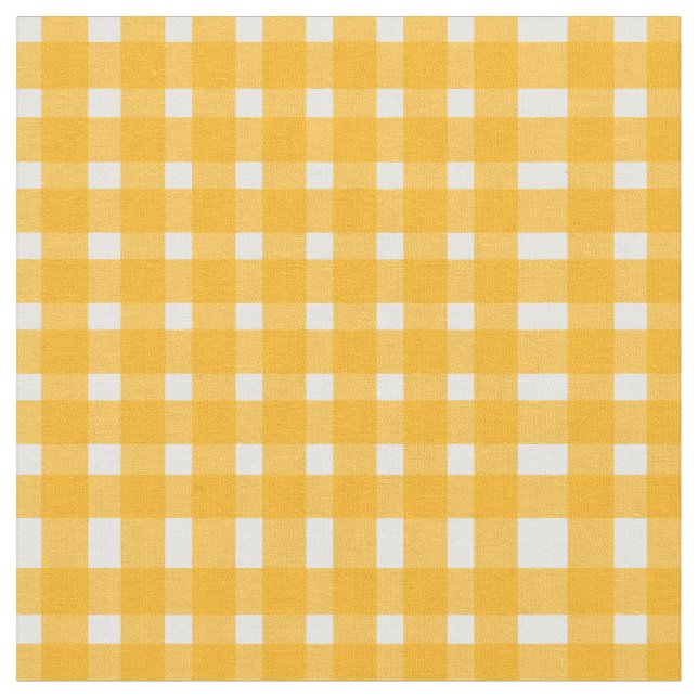 Tissu Motif blanc En vichy jaune (Fermer)
