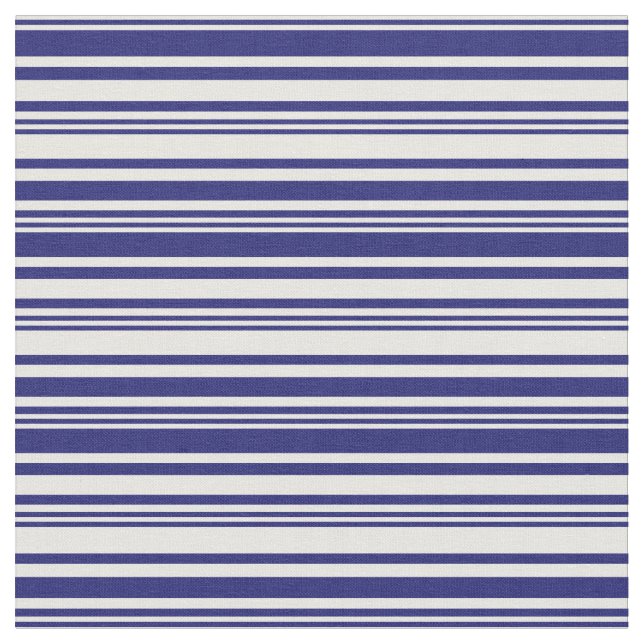 Tissu Motif blanc et bleu nuit (Fermer)