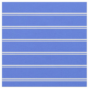 Tissu Motif blanc et bleu royal