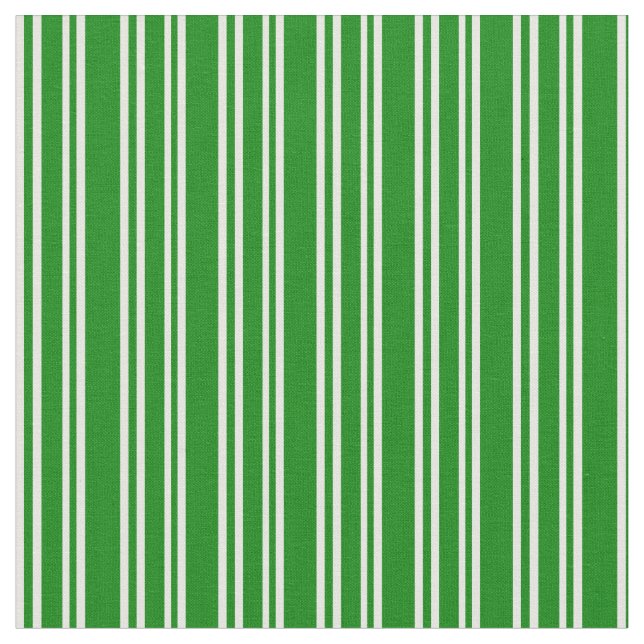 Tissu Motif blanc et vert à rayures/à rayures (Fermer)