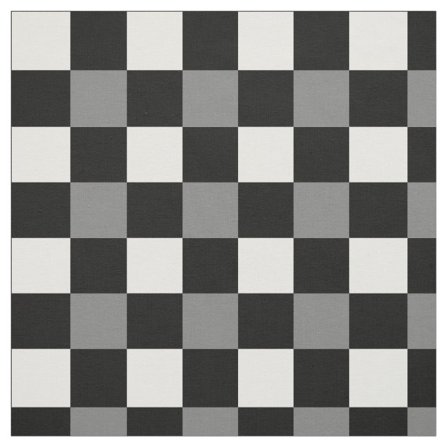 Tissu Motif blanc noir de plaid de guingan (Échantillon)