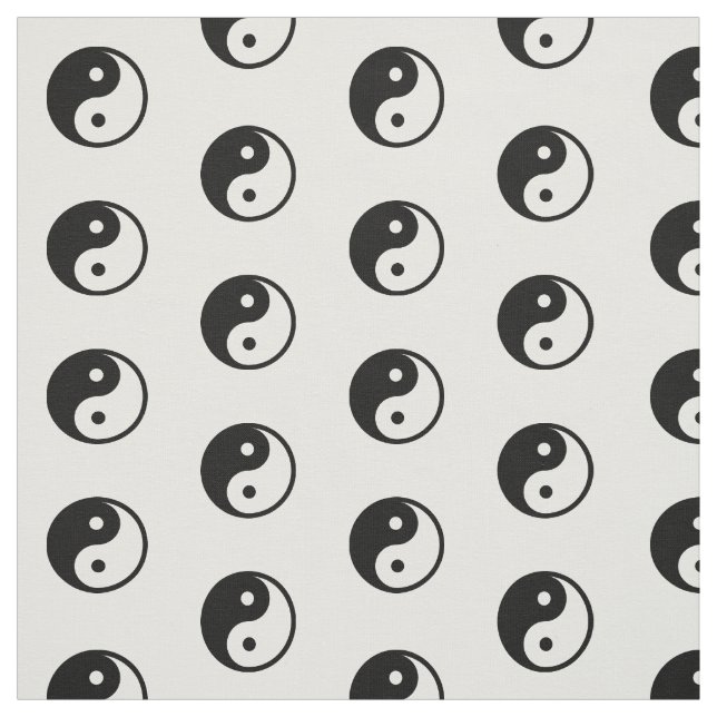 Tissu Motif blanc noir de symbole de Yin Yang (Échantillon)
