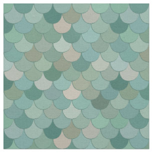 Tissu Motif bleu à échelle de sirène