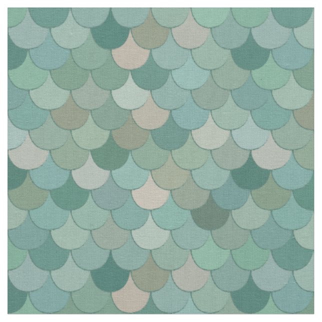 Tissu Motif bleu à échelle de sirène (Fermer)