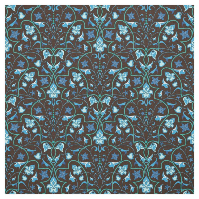 Tissu Motif bleu arabe (Échantillon)