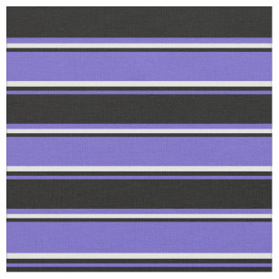 Tissu Motif bleu ardoise, noir et crème à la menthe