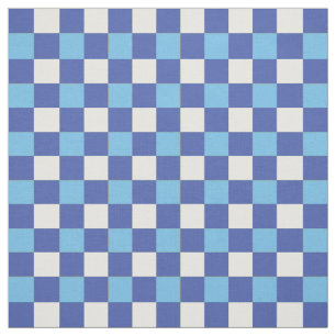 Tissu motif bleu blanc à damiers