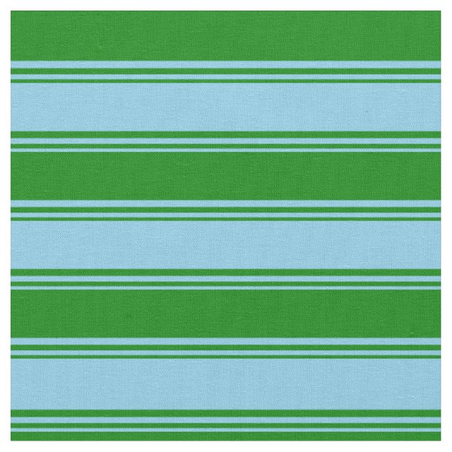 Tissu Motif bleu ciel et vert rayé/linéaire (Fermer)