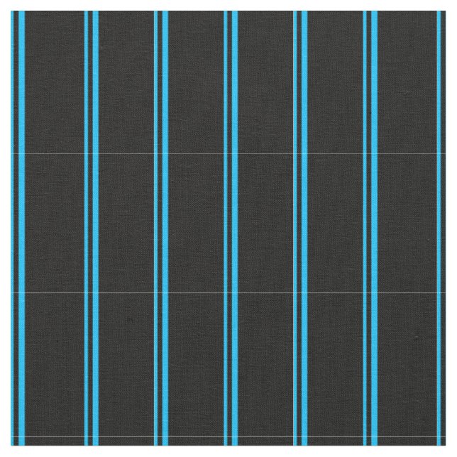 Tissu Motif bleu ciel profond et noir (Fermer)