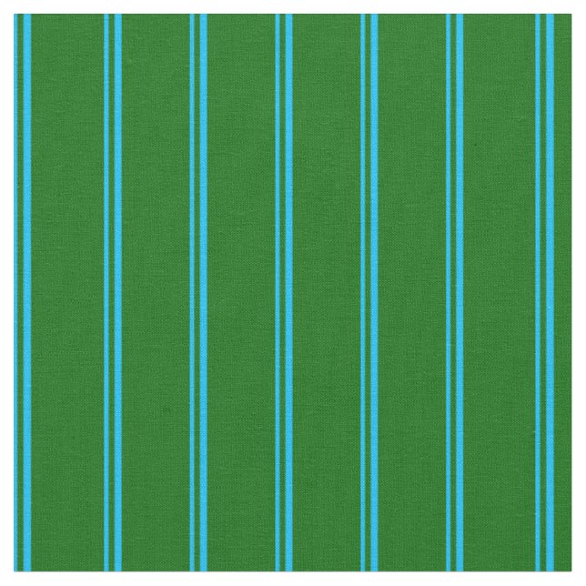 Tissu Motif bleu ciel profond et vert foncé (Fermer)