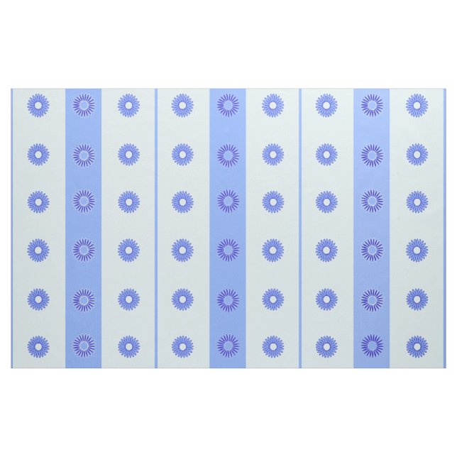 Tissu Motif bleu clair Fleurs bleu foncé (Yard)