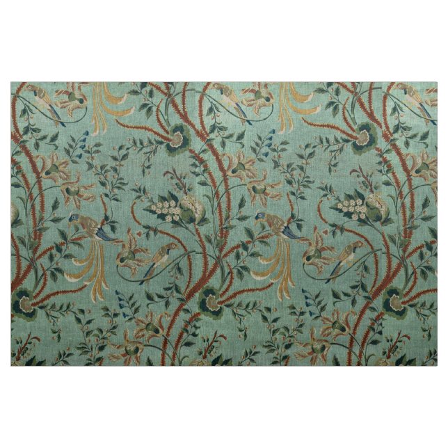 Tissu Motif bleu de chinoiserie d'oeufs de canard (Yard)