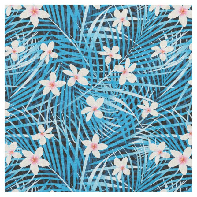 Tissu Motif bleu de palmettes (Fermer)