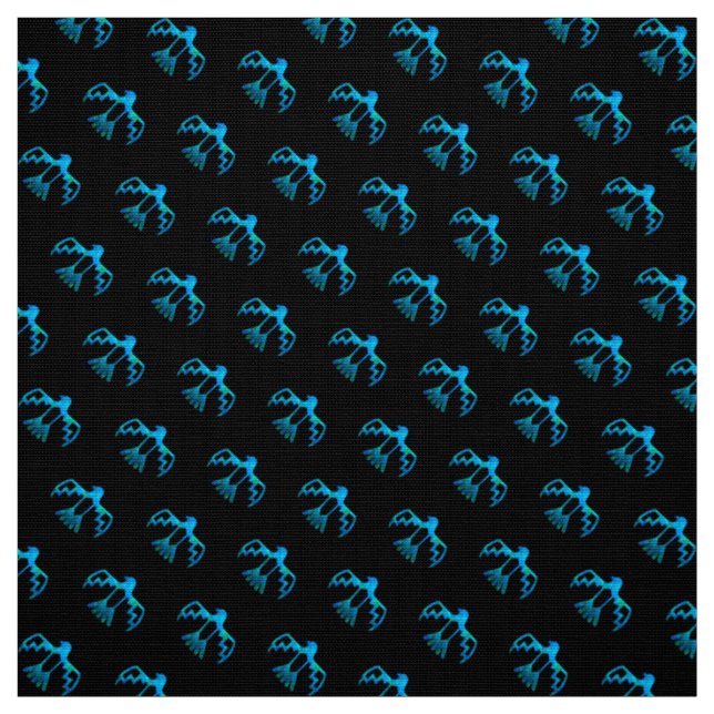 Tissu Motif bleu de Thunderbird (Échantillon)