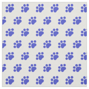 Tissu Motif bleu d'empreinte de patte