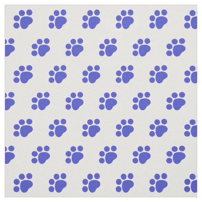 Tissu Motif bleu d'empreinte de patte (Échantillon)