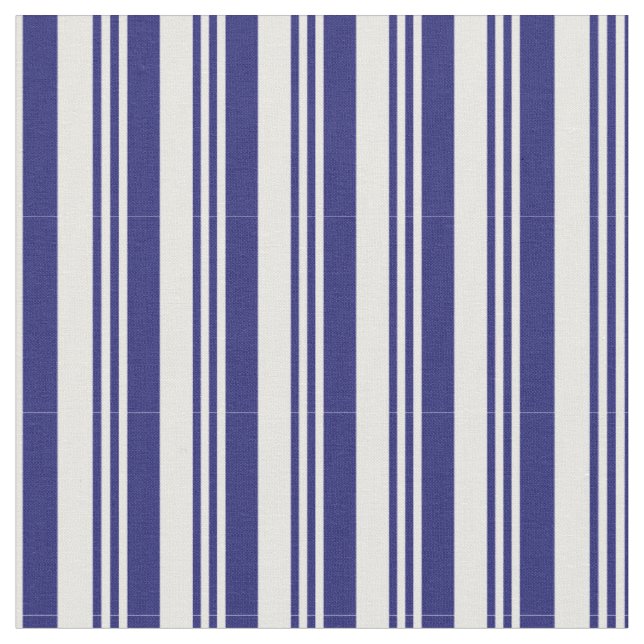 Tissu Motif bleu et blanc de minuit (Fermer)