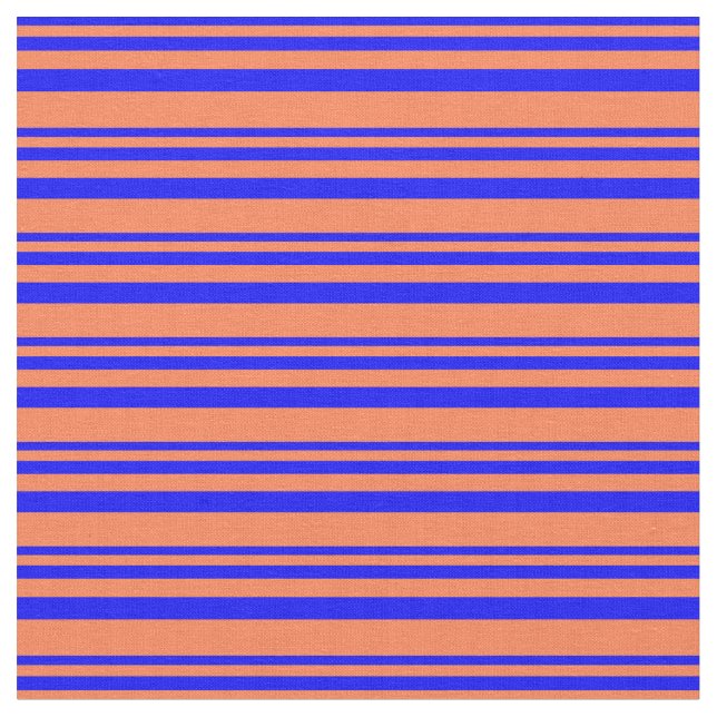 Tissu Motif bleu et corail (Fermer)