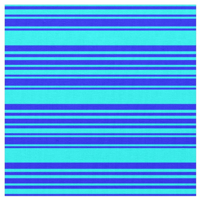 Tissu Motif Bleu et Cyan rayé/Linté (Fermer)