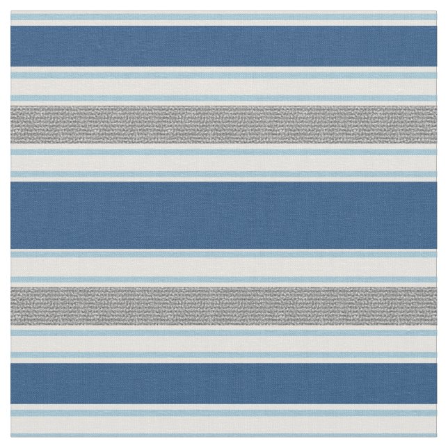 Tissu Motif bleu et gris moderne de rayures (Fermer)