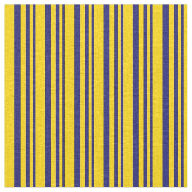 Tissu Motif bleu et jaune de minuit (Fermer)
