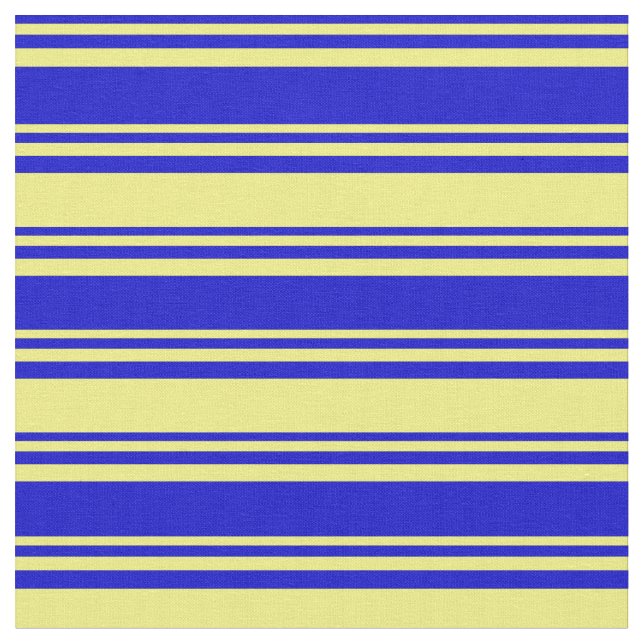 Tissu Motif bleu et jaune rayé (Fermer)