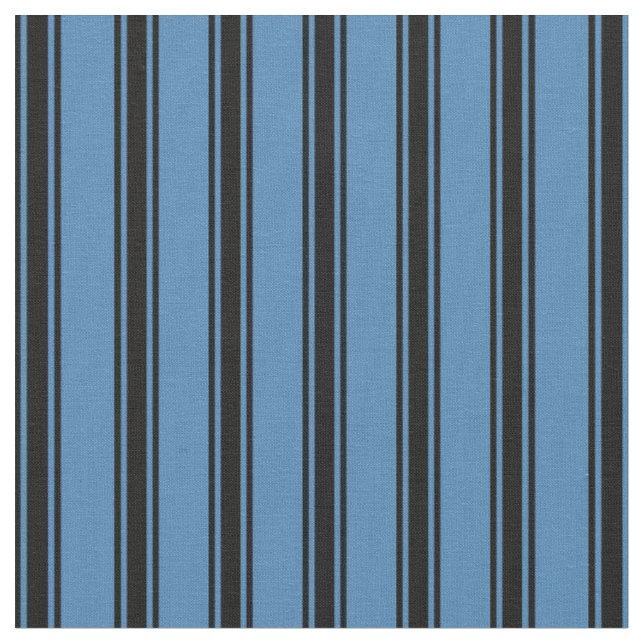 Tissu Motif bleu et noir à rayures/à rayures (Fermer)
