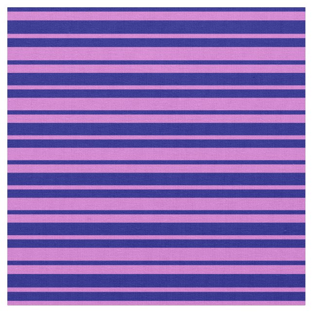 Tissu Motif Bleu et orchidée rayé/bordé (Fermer)