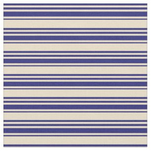 Tissu Motif Bleu et Tan