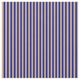 Tissu Motif Bleu et Tan rayé