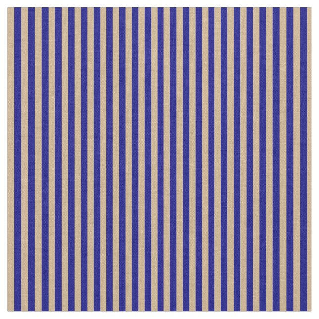 Tissu Motif Bleu et Tan rayé (Fermer)