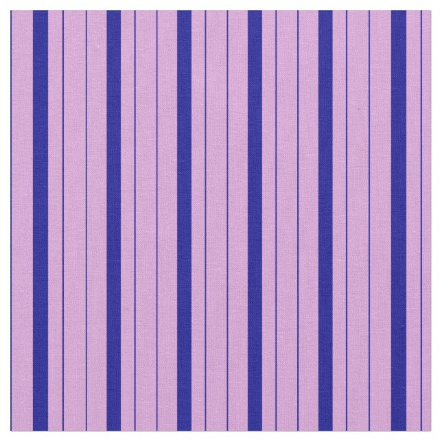 Tissu Motif bleu foncé et rayures de prune (Fermer)