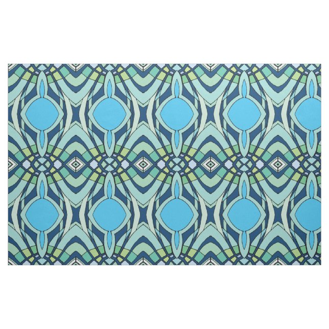 Tissu Motif bleu funky (Fat Quarter)