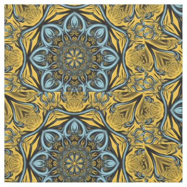 Tissu Motif bleu gothique (Fermer)