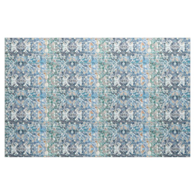 Tissu Motif Bleu Tan Bleu Tribal Classique (Fat Quarter)