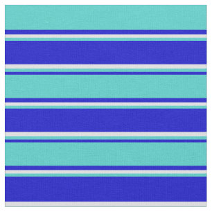 Tissu Motif bleu, turquoise et lavande
