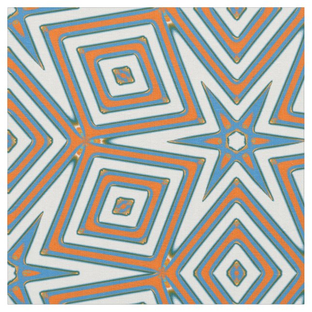 Tissu Motif Blue & Orange Beach (Fermer)