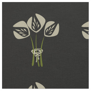 Tissu Motif Bouquet Art Déco
