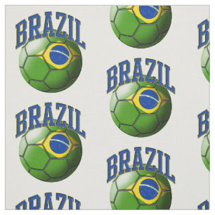 Tissu Motif brésilien du ballon de football