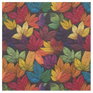 Tissu Motif brodé de automne